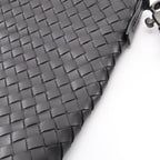 Bottega Veneta Shoulder Bag Intrecciato Black Leather — view 8