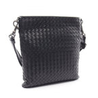 Bottega Veneta Shoulder Bag Intrecciato Black Leather — view 2