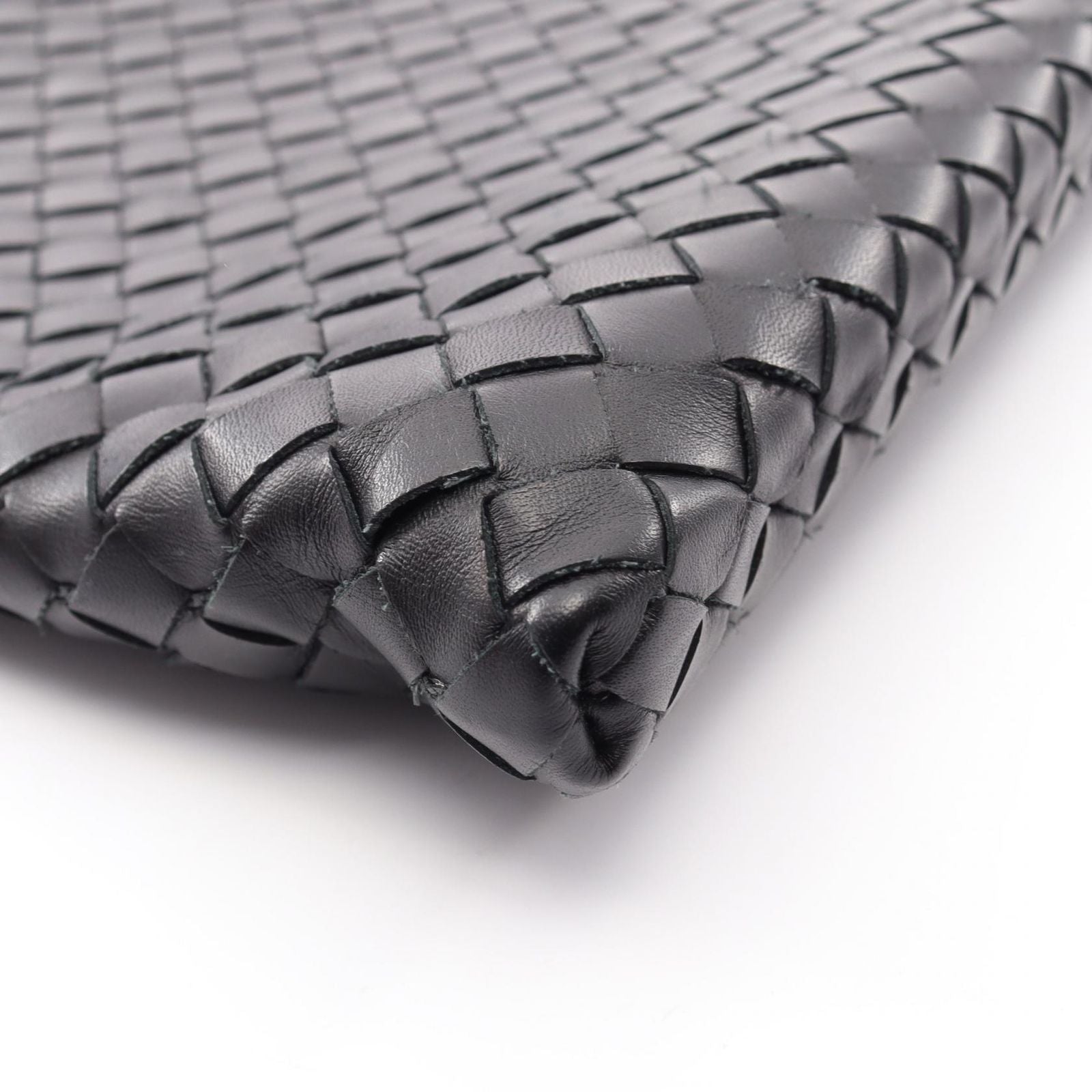 Bottega Veneta Shoulder Bag Intrecciato Black Leather — view 6