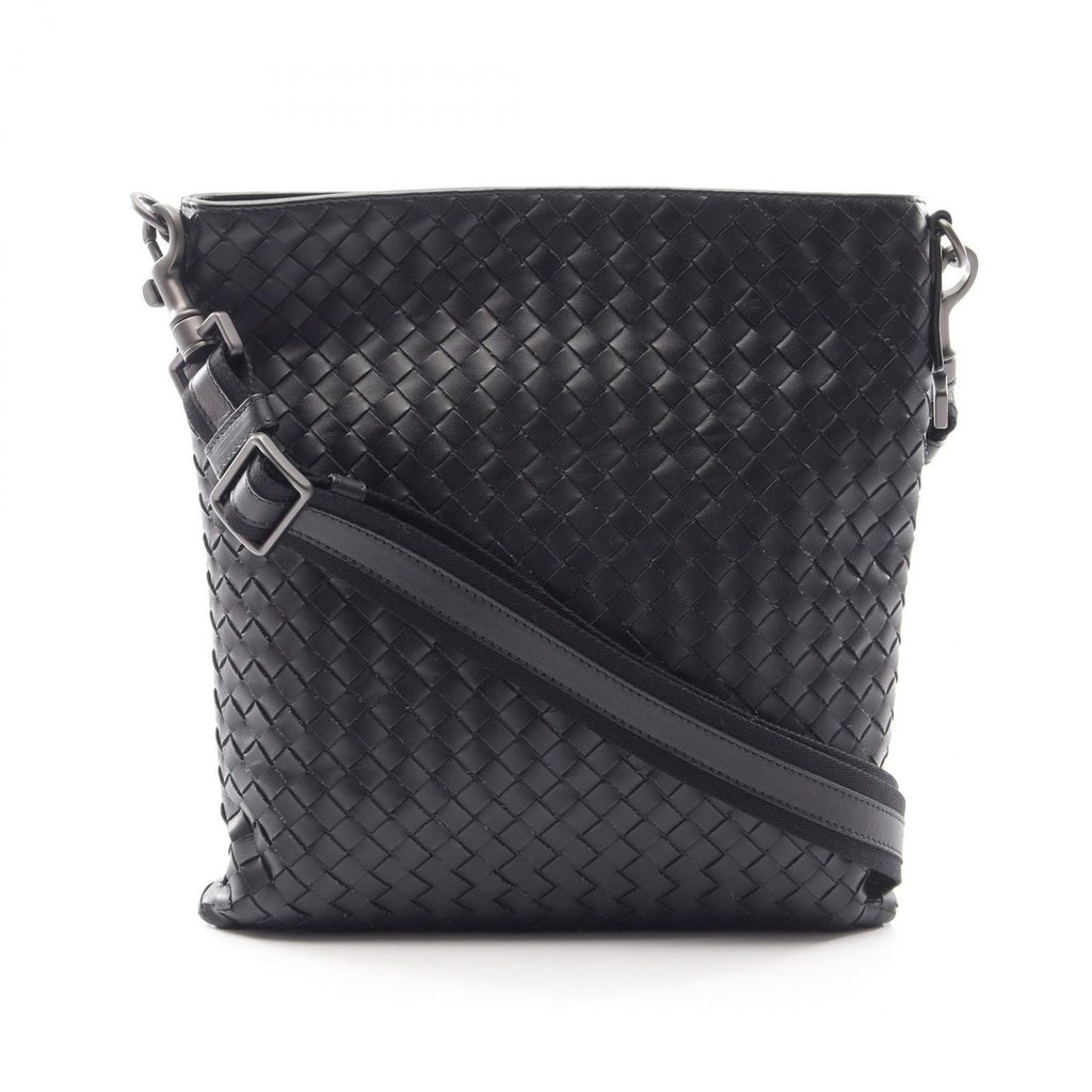 Bottega Veneta Shoulder Bag Intrecciato Black Leather