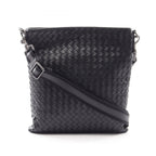 Bottega Veneta Shoulder Bag Intrecciato Black Leather
