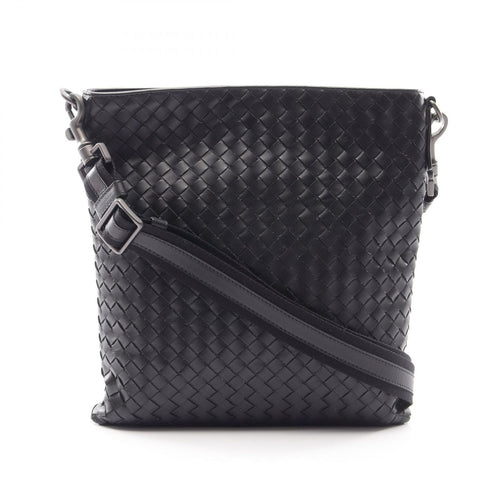 Bottega Veneta Shoulder Bag Intrecciato Black Leather