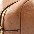 Prada Handbag Vitello Phenix 2-Way Camel Leather Triangle Logo Top Handle — view 7