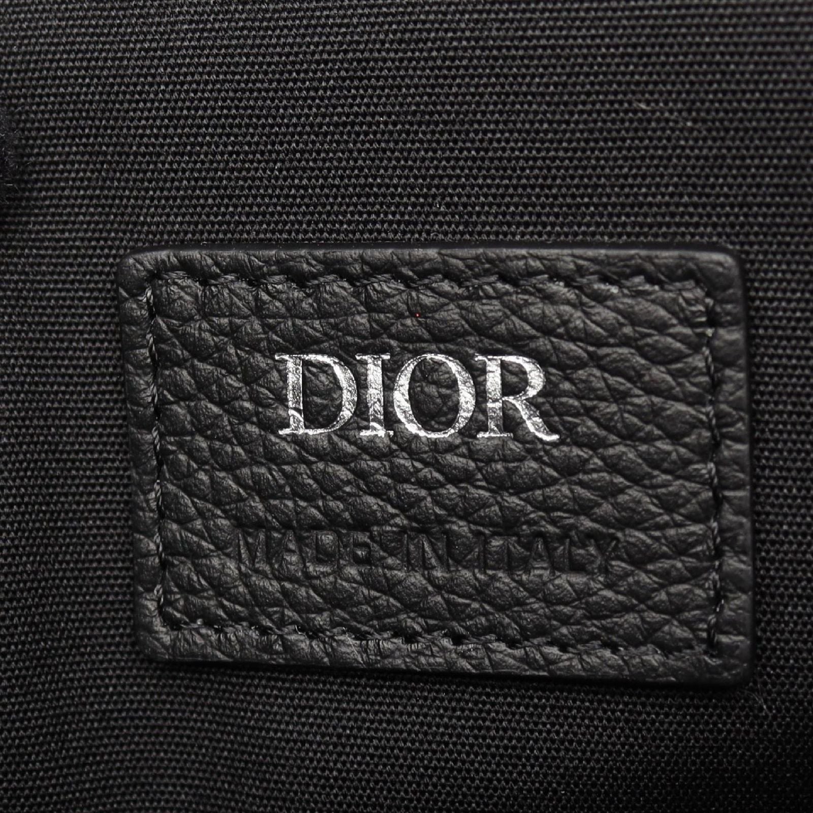 Dior Tote Maxi Oblique East West 2-Way Navy Ivory Black Canvas Leather — view 4