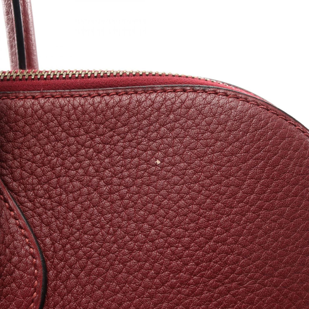 Hermes Handbag Bolide 45 Rouge Ache Leather — view 7