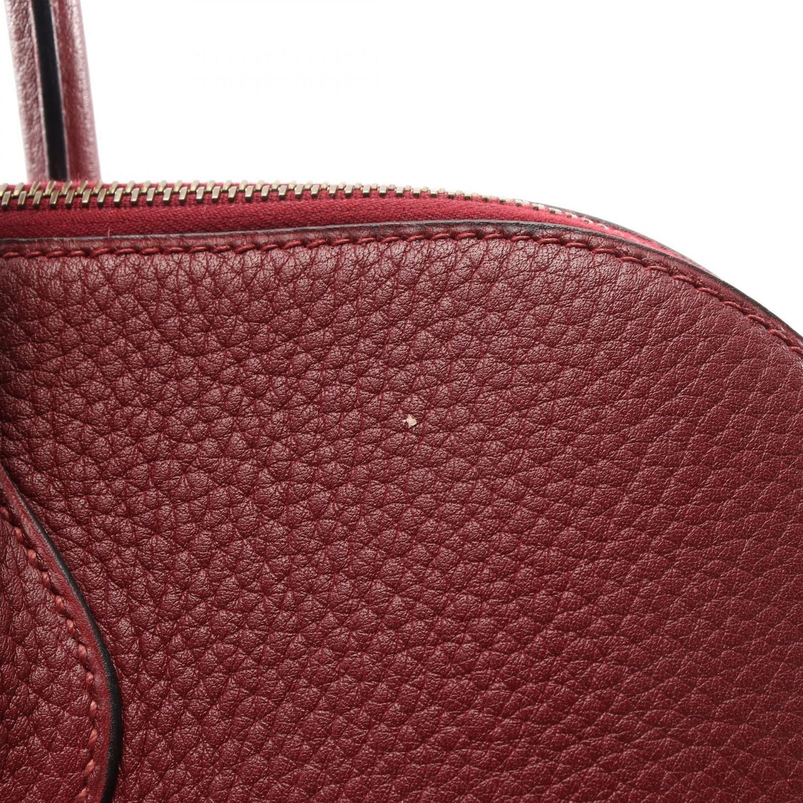 Hermes Handbag Bolide 45 Rouge Ache Leather — view 7