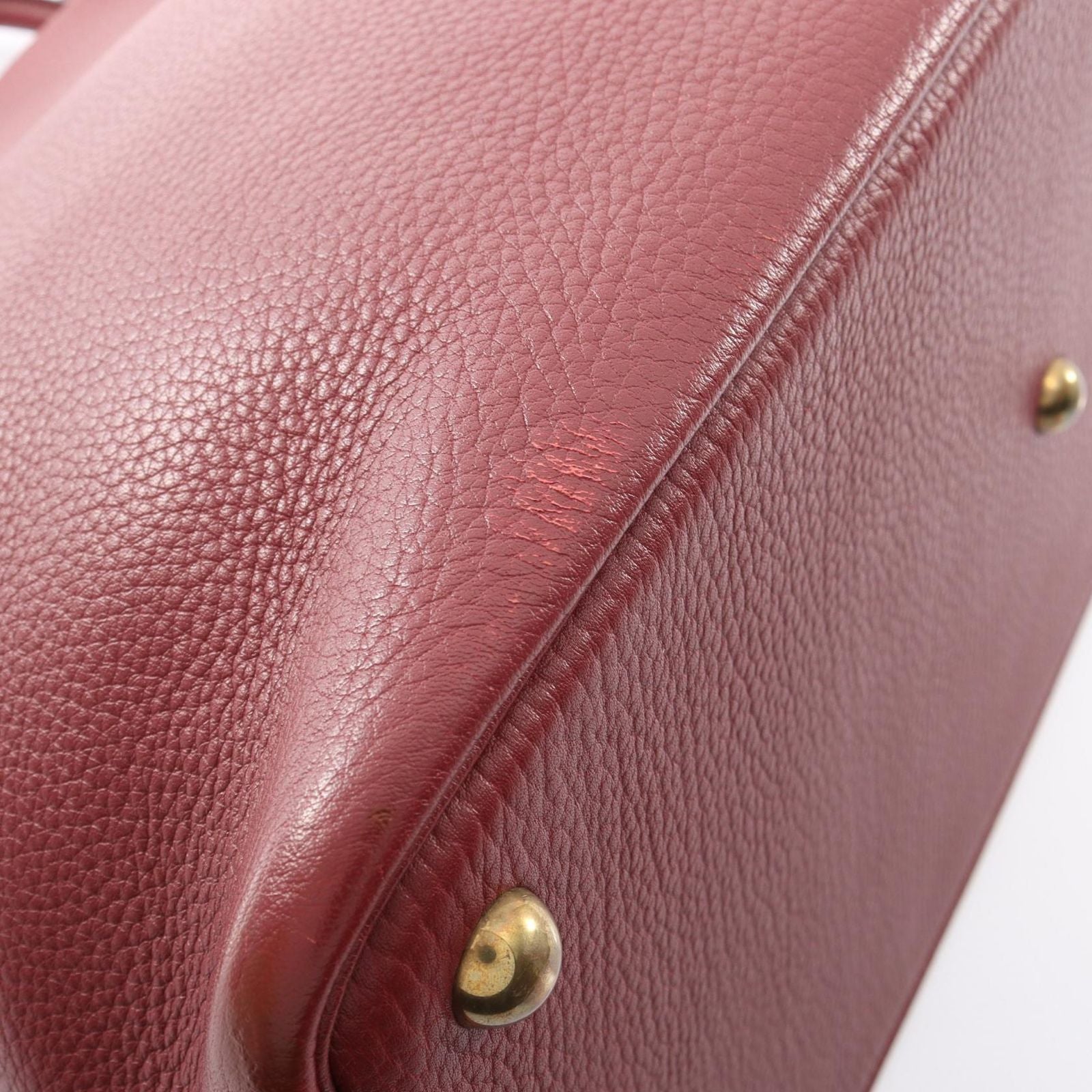 Hermes Handbag Bolide 45 Rouge Ache Leather — view 9