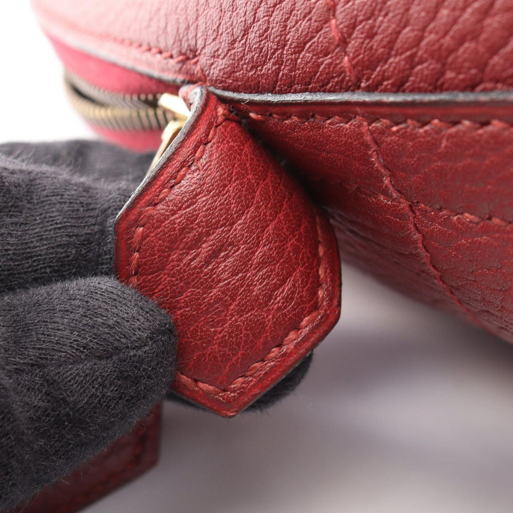 Hermes Handbag Bolide 45 Rouge Ache Leather — view 5