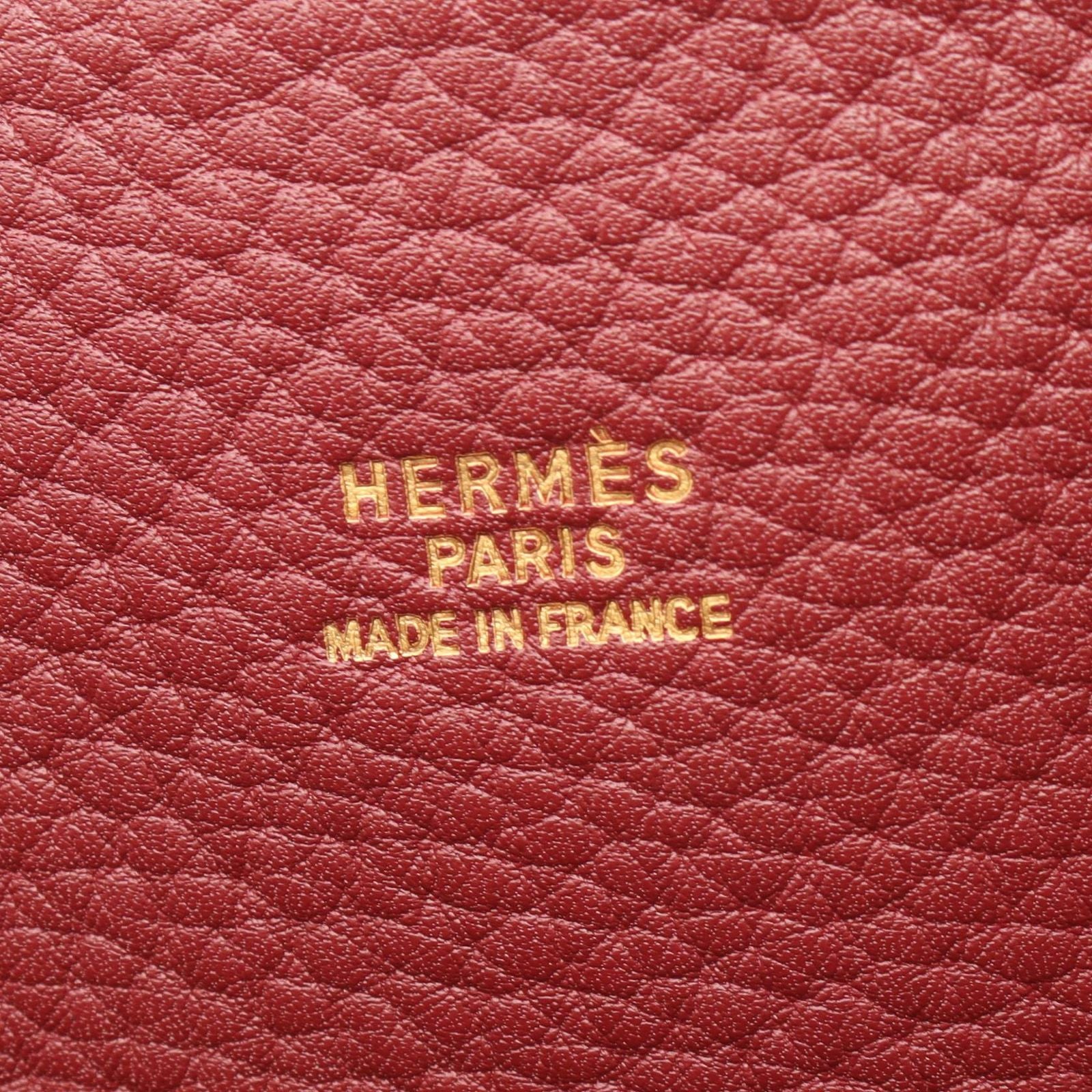Hermes Handbag Bolide 45 Rouge Ache Leather — view 4