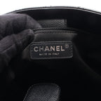 Chanel Tote Quilted Petite Shopping PST Black Caviar Leather Chain — view 4
