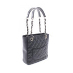 Chanel Tote Quilted Petite Shopping PST Black Caviar Leather Chain — view 2