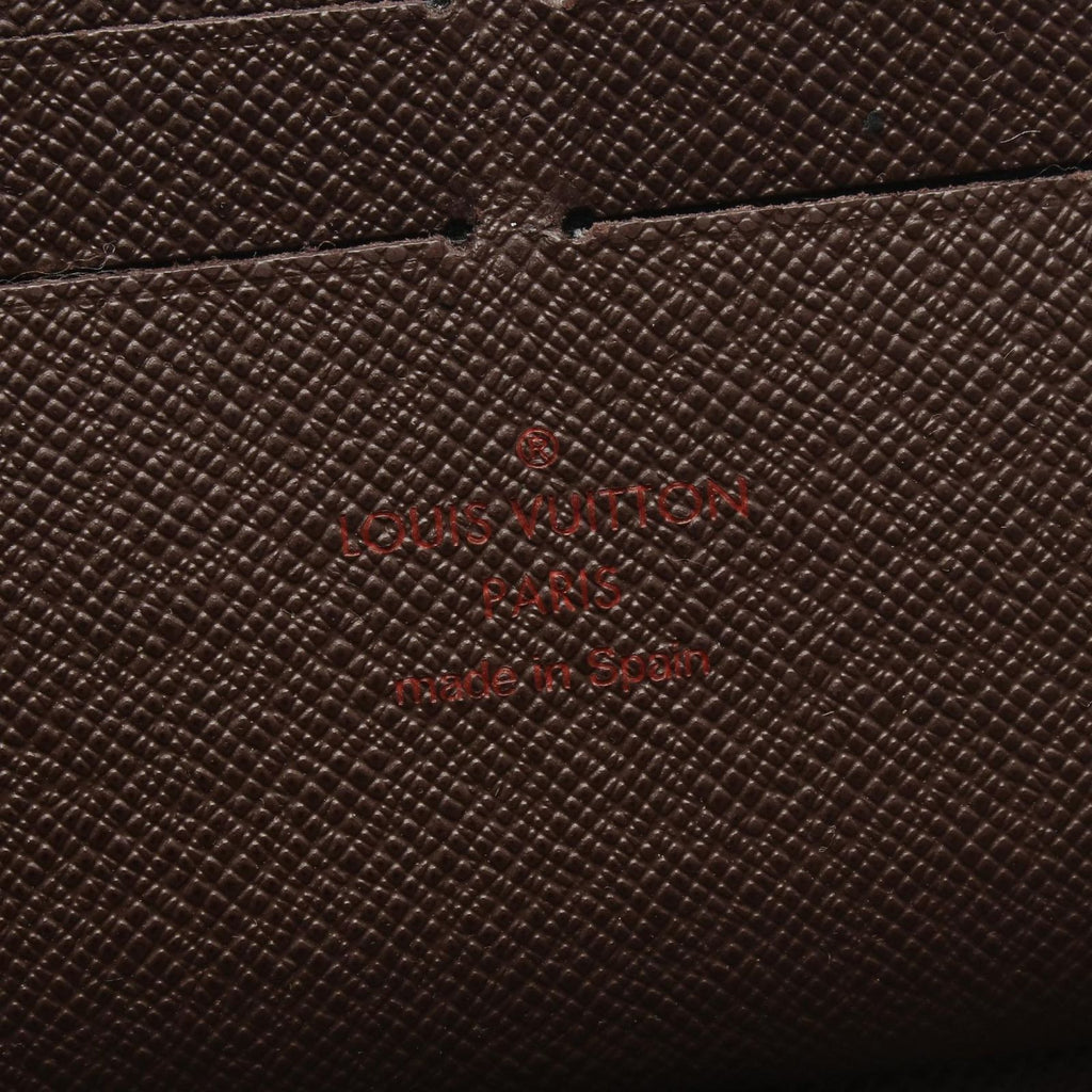 Louis Vuitton Round Wallet Zippy Organizer Damier Ebene Leather