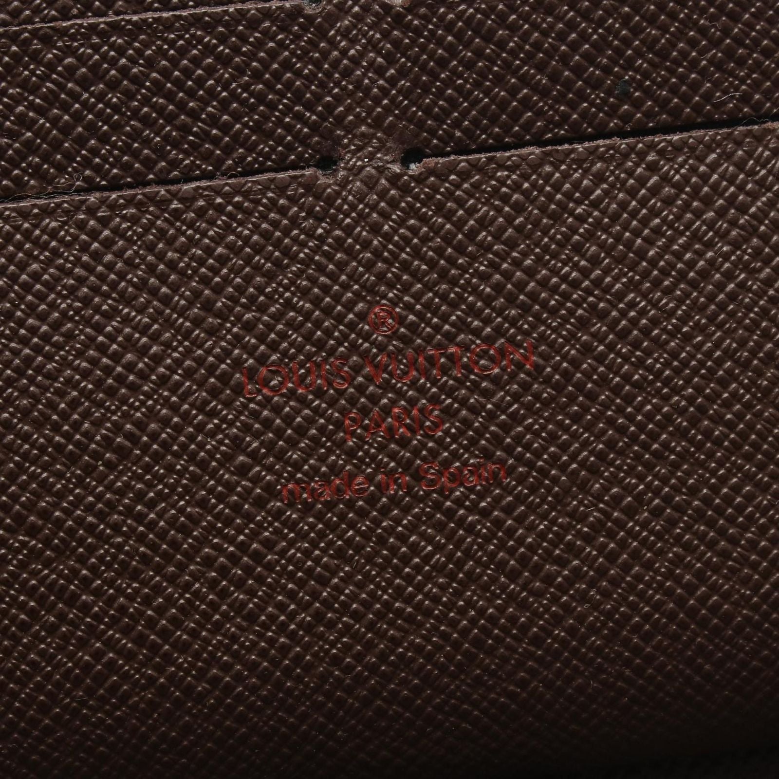 Louis Vuitton Round Wallet Zippy Organizer Damier Ebene Leather