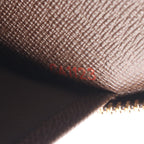 Louis Vuitton Round Wallet Zippy Organizer Damier Ebene Leather