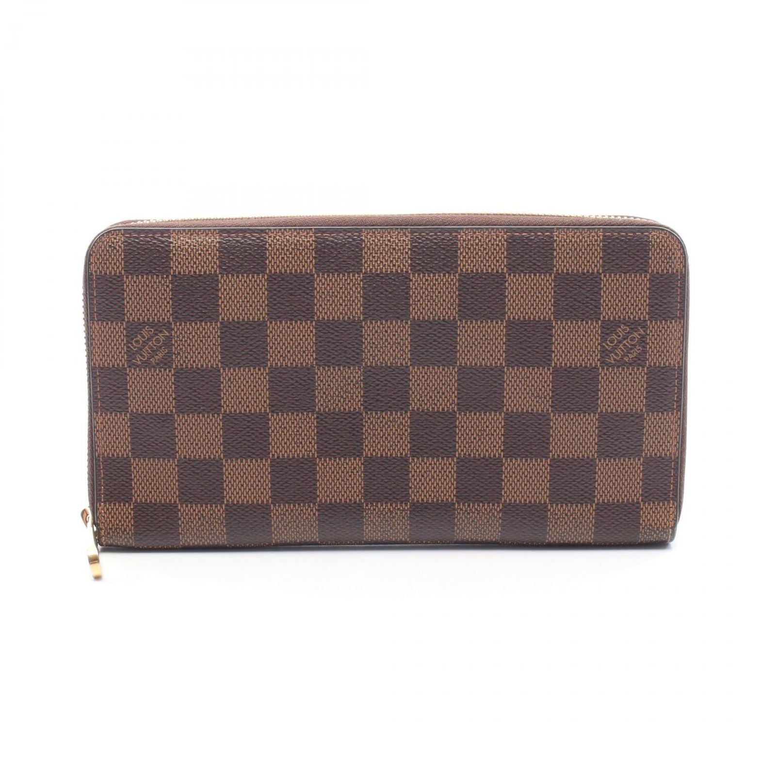Louis Vuitton Round Wallet Zippy Organizer Damier Ebene Leather
