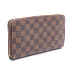 Louis Vuitton Round Wallet Zippy Organizer Damier Ebene Leather
