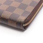 Louis Vuitton Round Wallet Zippy Organizer Damier Ebene Leather