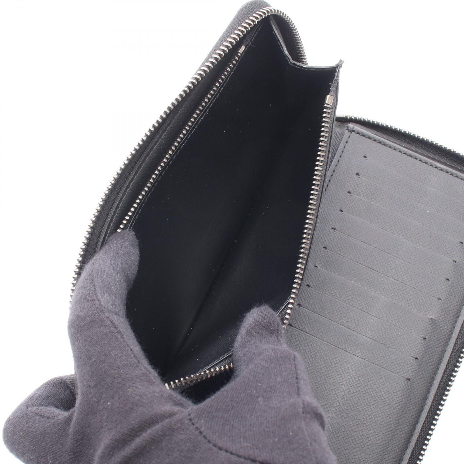 Louis Vuitton Round Wallet Zippy Vertical Monogram Eclipse Leather — view 4