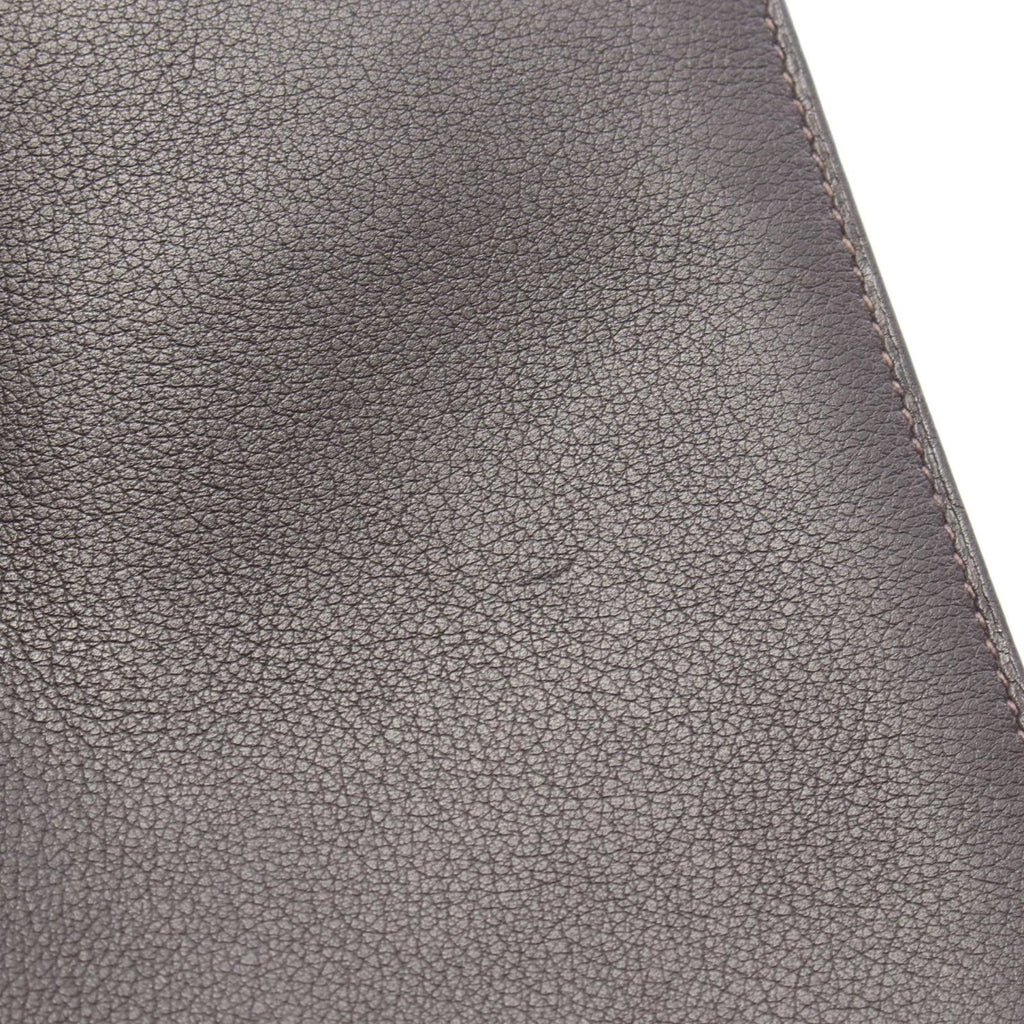 Hermes Bifold Wallet Citizen Twill Long Silk in Ebene — view 8