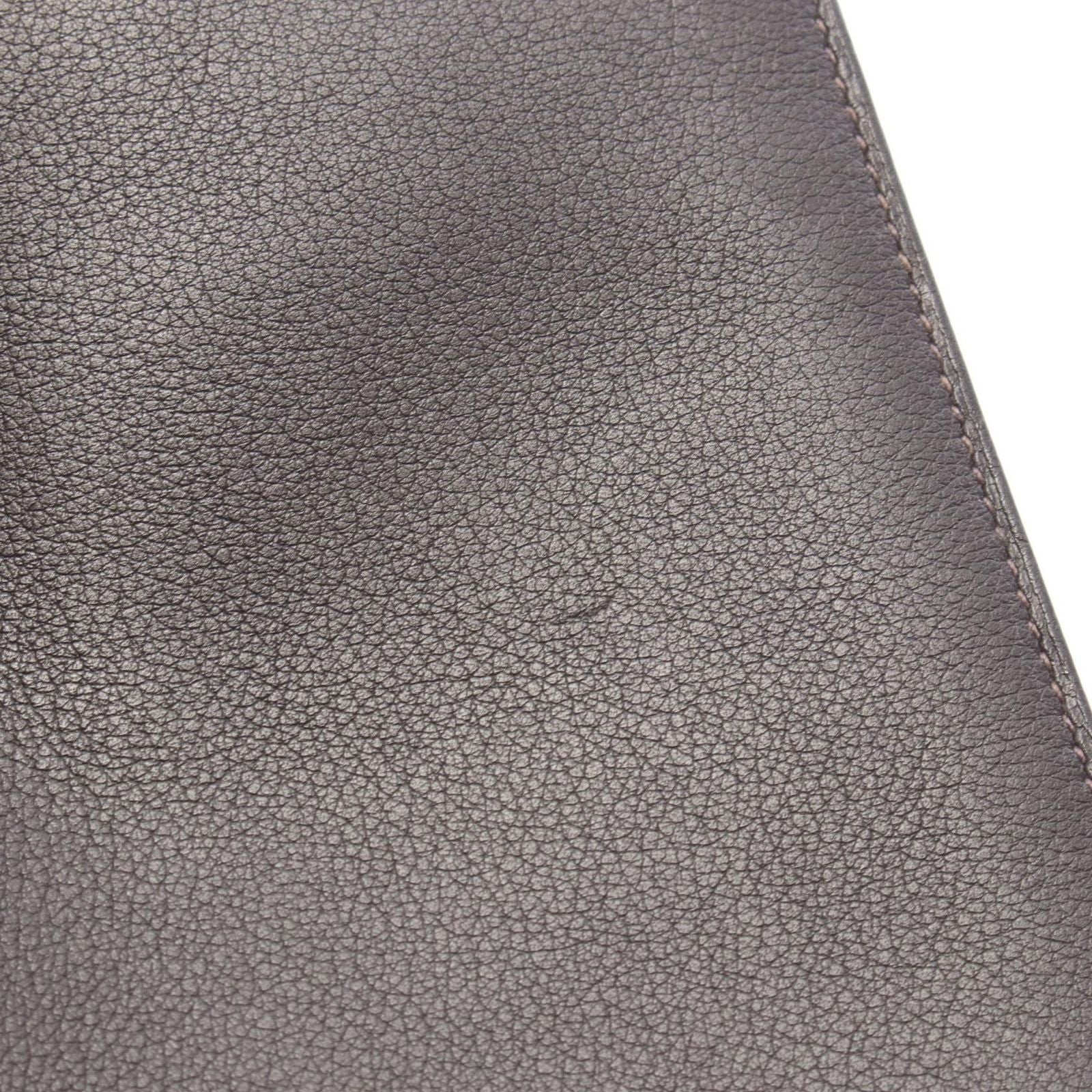 Hermes Bifold Wallet Citizen Twill Long Silk in Ebene — view 8