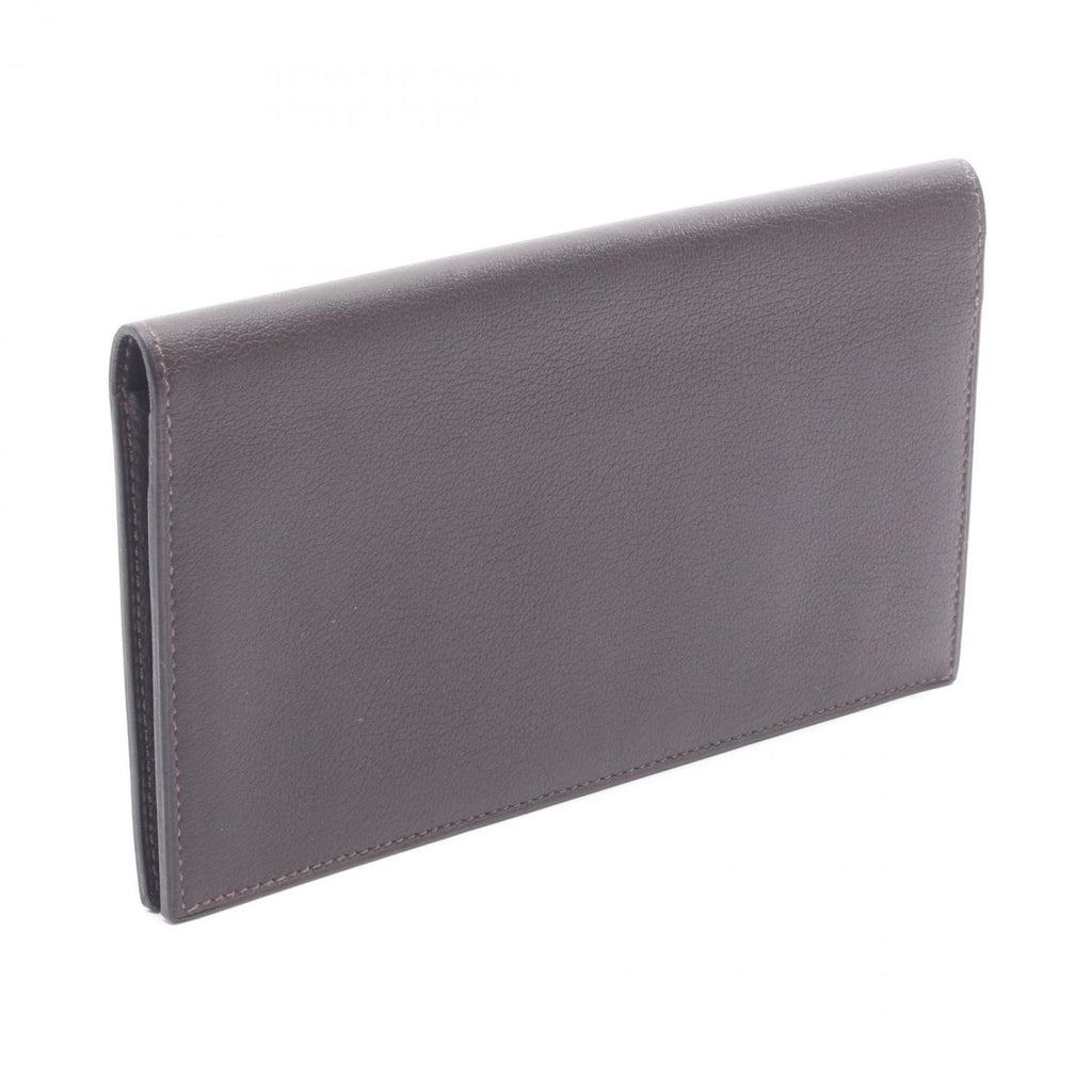 Hermes Bifold Wallet Citizen Twill Long Silk in Ebene — view 2
