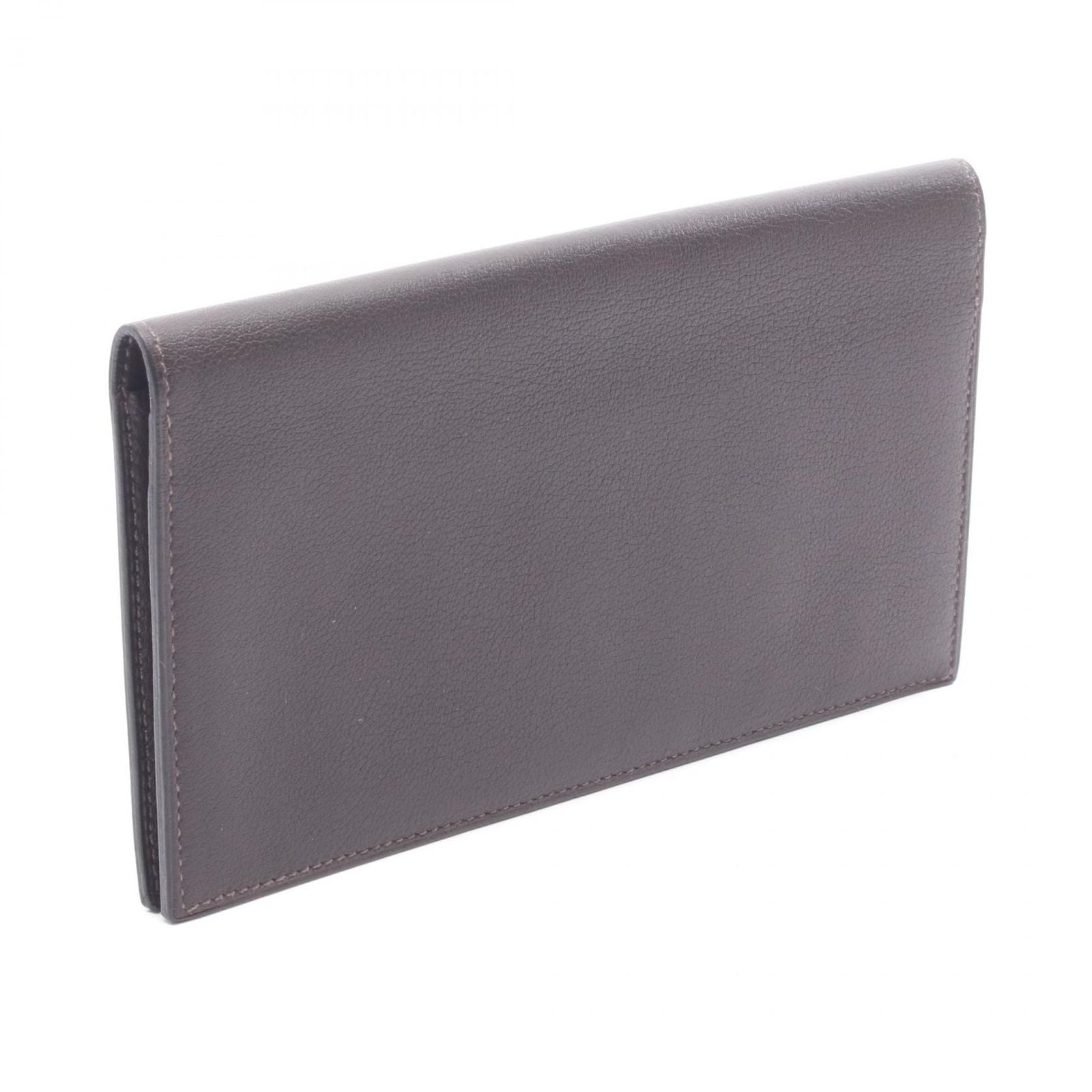 Hermes Bifold Wallet Citizen Twill Long Silk in Ebene — view 2