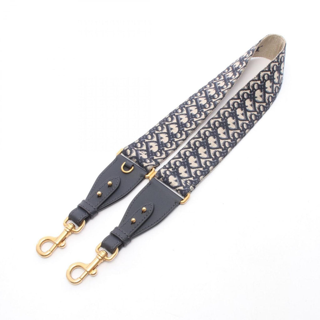 Dior Shoulder Strap Oblique Navy Ivory Canvas Leather