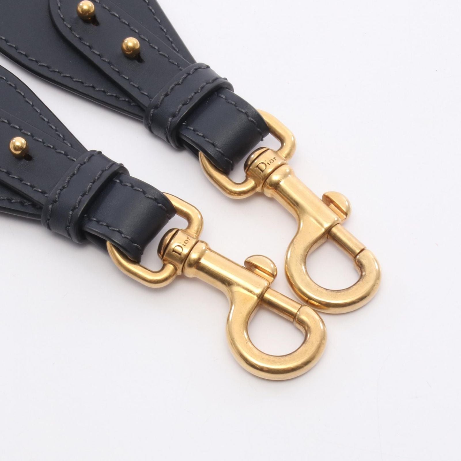Dior Shoulder Strap Oblique Navy Ivory Canvas Leather — view 2