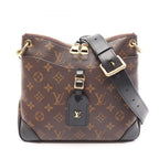 Louis Vuitton Shoulder Bag Odeon NM PM Noir Canvas Leather