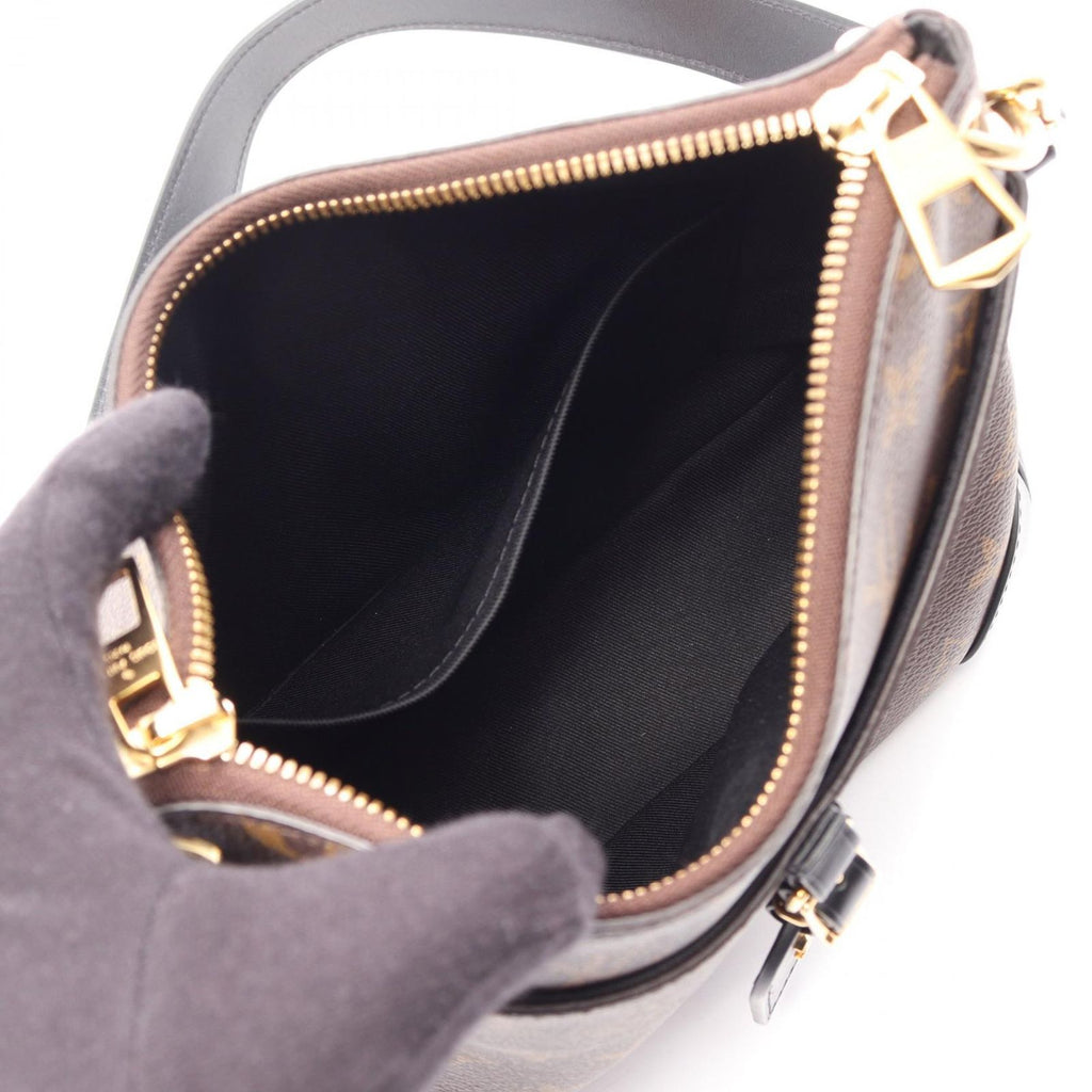 Louis Vuitton Shoulder Bag Odeon NM PM Noir Canvas Leather — view 3
