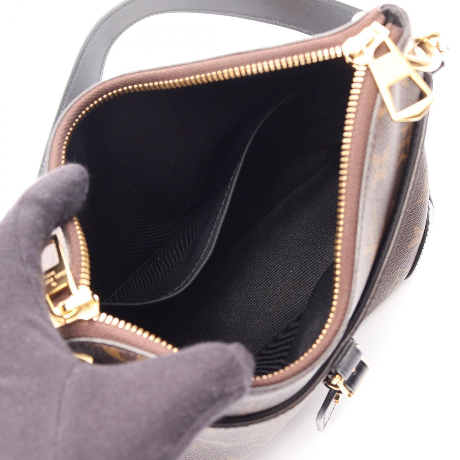 Louis Vuitton Shoulder Bag Odeon NM PM Noir Canvas Leather — view 3