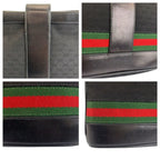 Gucci Vintage Micro GG Interlocking Sherry Line Black Canvas Shoulder — view 6