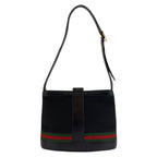 Gucci Vintage Micro GG Interlocking Sherry Line Black Canvas Shoulder — view 2