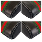Gucci Vintage Micro GG Interlocking Sherry Line Black Canvas Shoulder — view 4