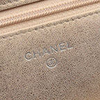 Chanel Shoulder Bag Quilted Metallic Gold Leather Chain Wallet — view 4