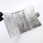 Chanel Trifold Wallet 2.55 Quilted Metallic Silver Leather — view 3