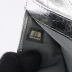Chanel Trifold Wallet 2.55 Quilted Metallic Silver Leather — view 6