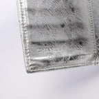 Chanel Trifold Wallet 2.55 Quilted Metallic Silver Leather — view 5