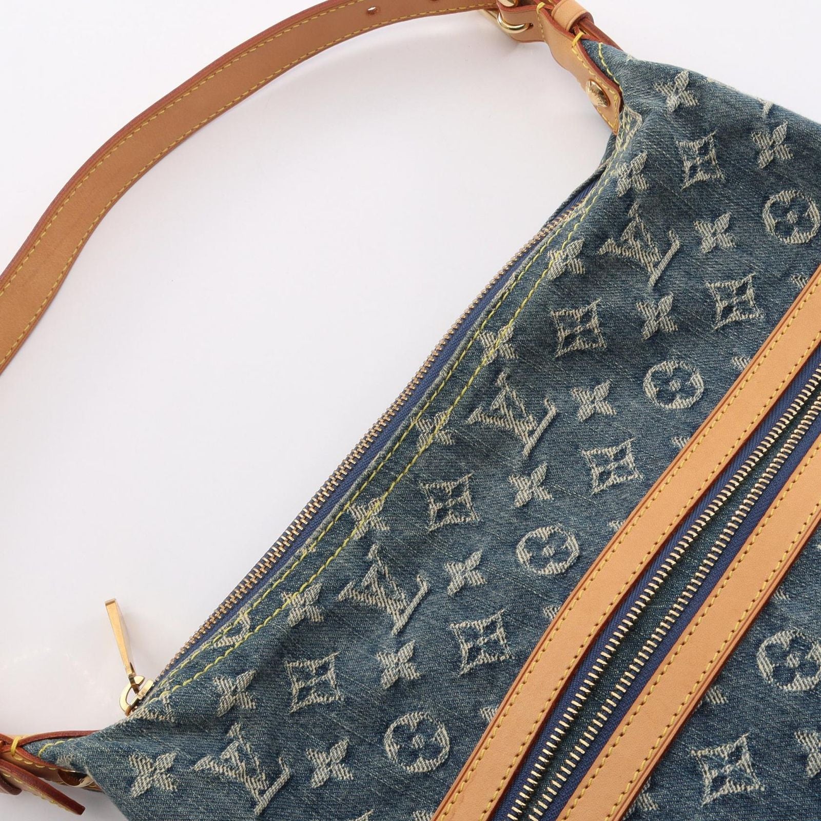 Louis Vuitton Shoulder Bag GM 2-Way Denim Leather — view 7