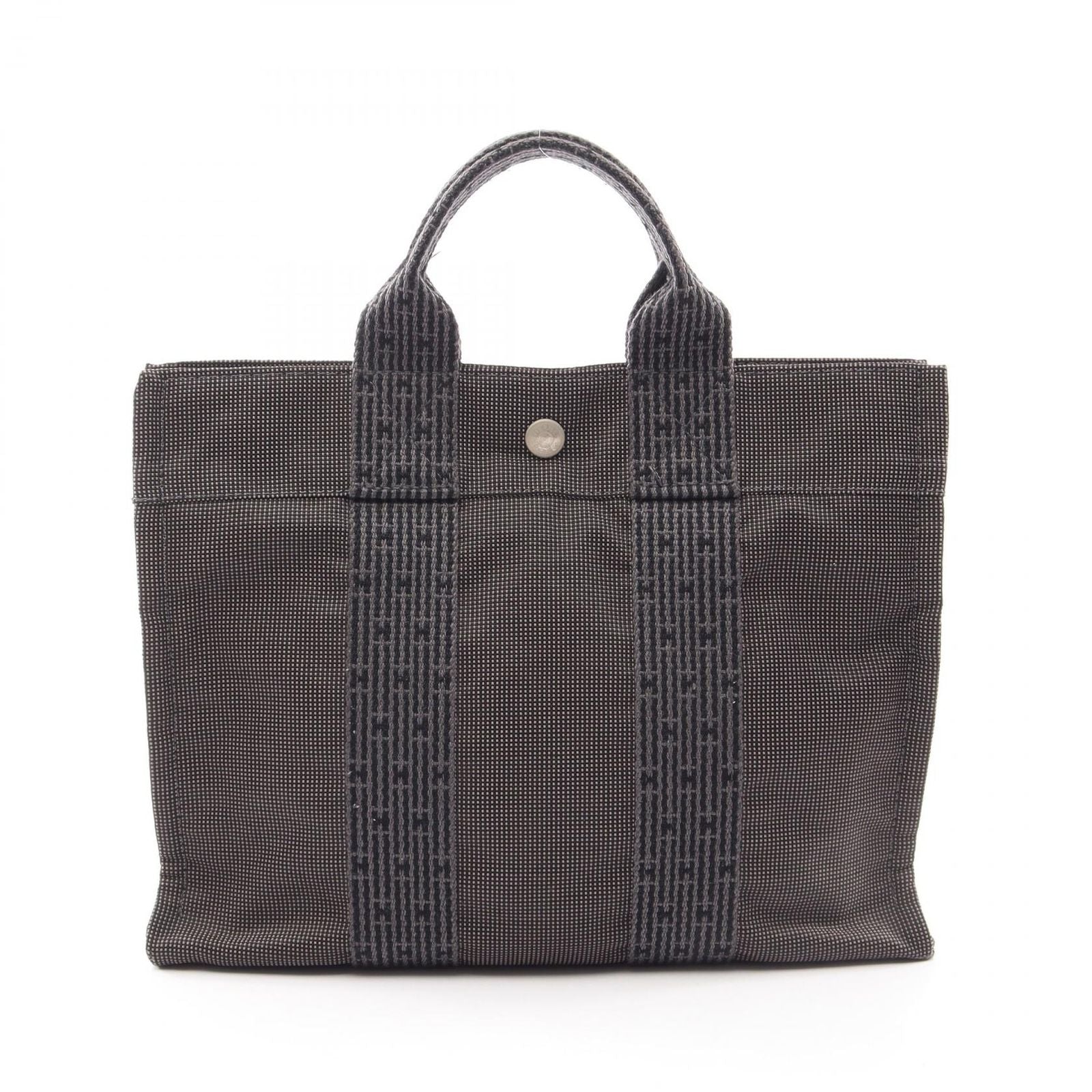 Hermes Tote Her Line PM Gray Canvas