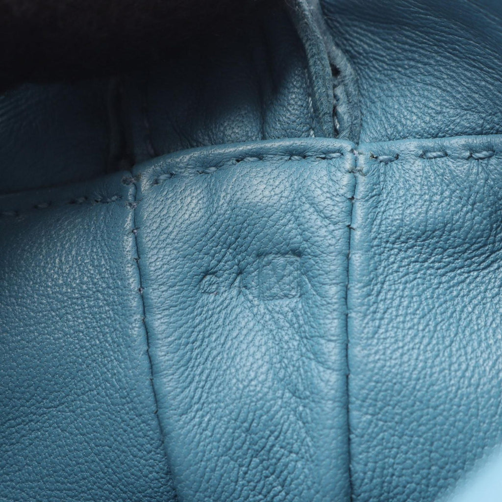 Hermes Shoulder Bag Clou de Selle Blue Jean Leather — view 5
