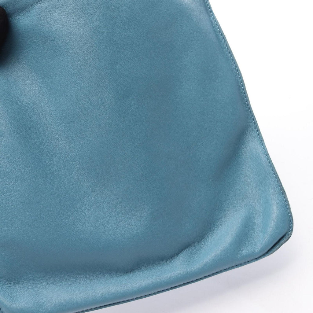 Hermes Shoulder Bag Clou de Selle Blue Jean Leather — view 7
