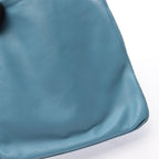 Hermes Shoulder Bag Clou de Selle Blue Jean Leather — view 7