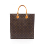 Louis Vuitton Tote Sac Plat Canvas Leather Sac