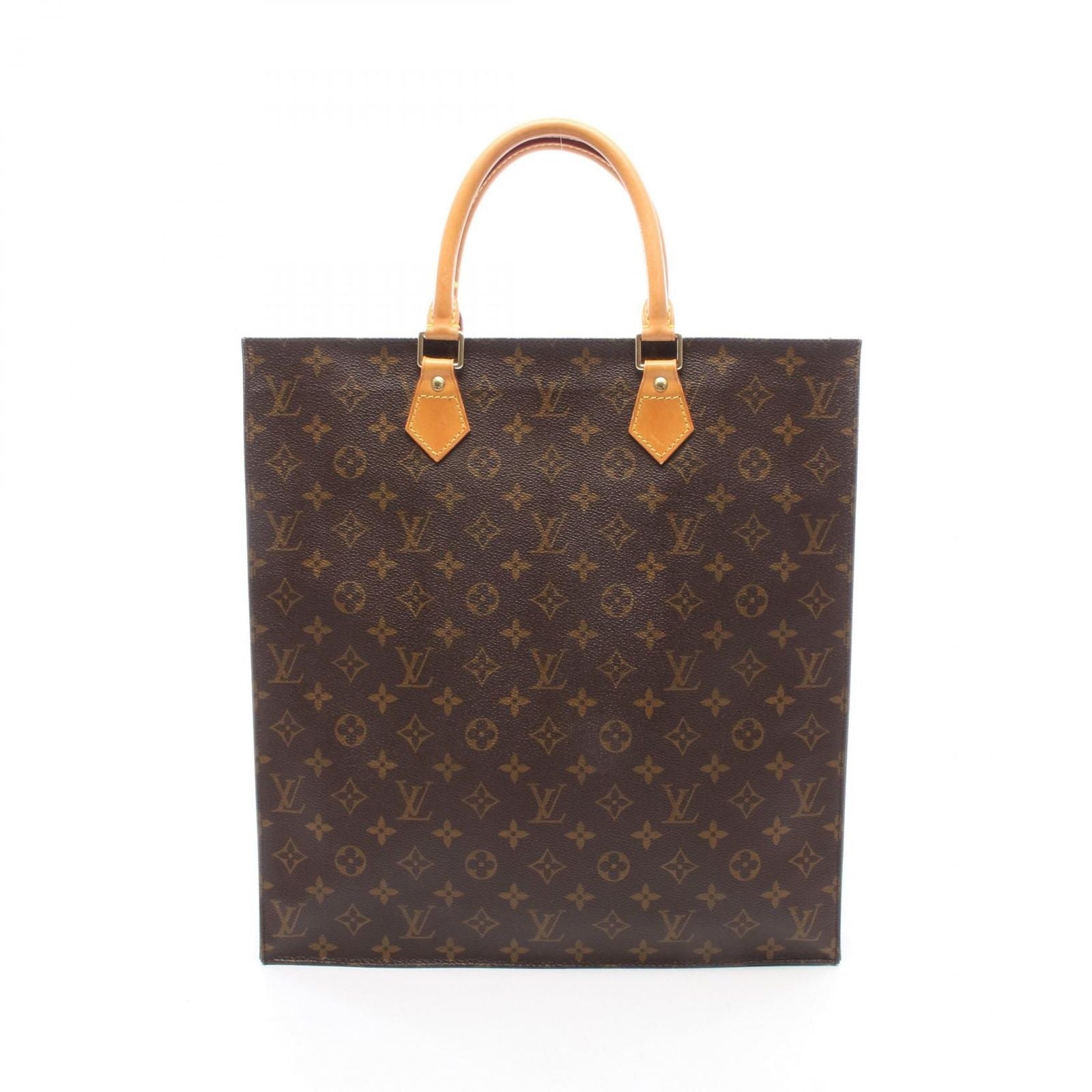 Louis Vuitton Tote Sac Plat Canvas Leather Sac