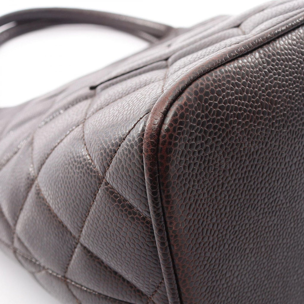 Chanel Tote Reissue Dark Brown Caviar Leather — view 6