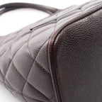 Chanel Tote Reissue Dark Brown Caviar Leather — view 6