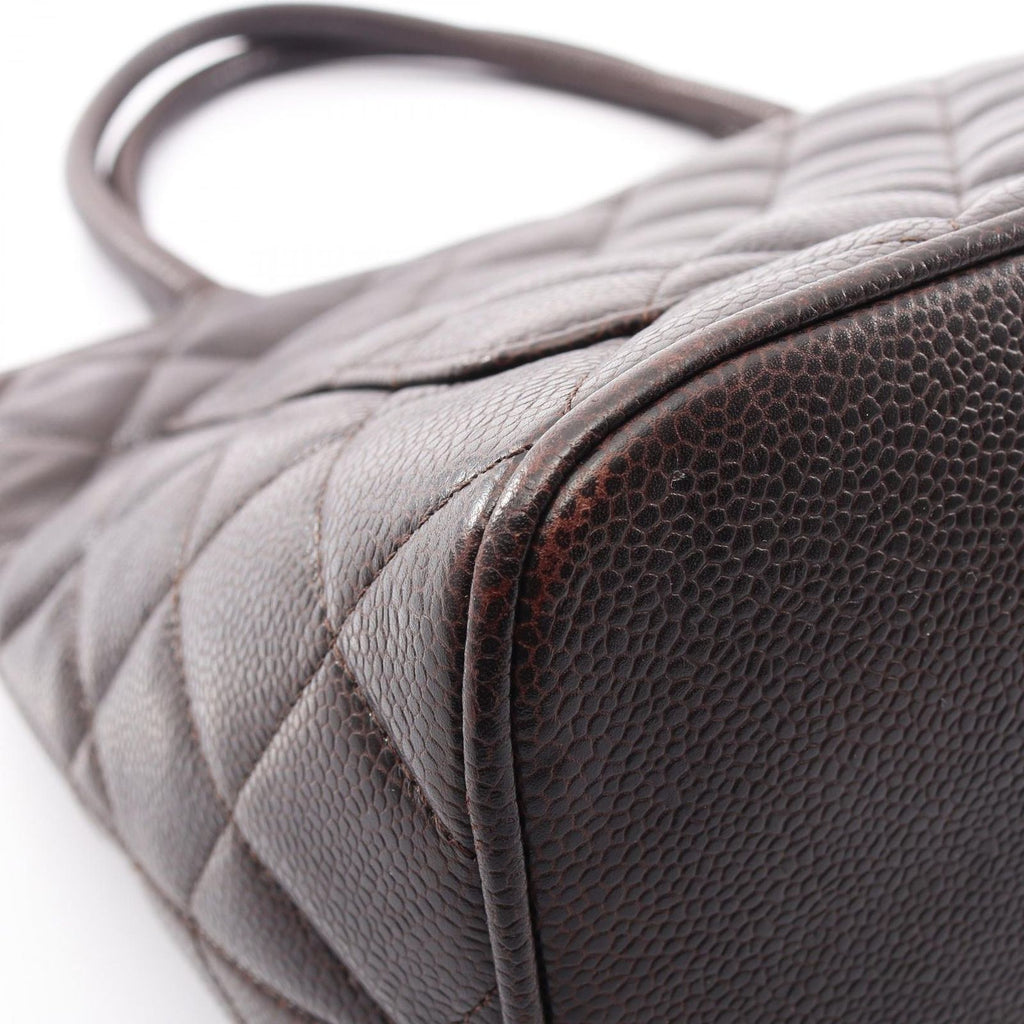 Chanel Tote Reissue Dark Brown Caviar Leather — view 7