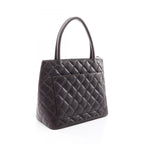 Chanel Tote Reissue Dark Brown Caviar Leather — view 2