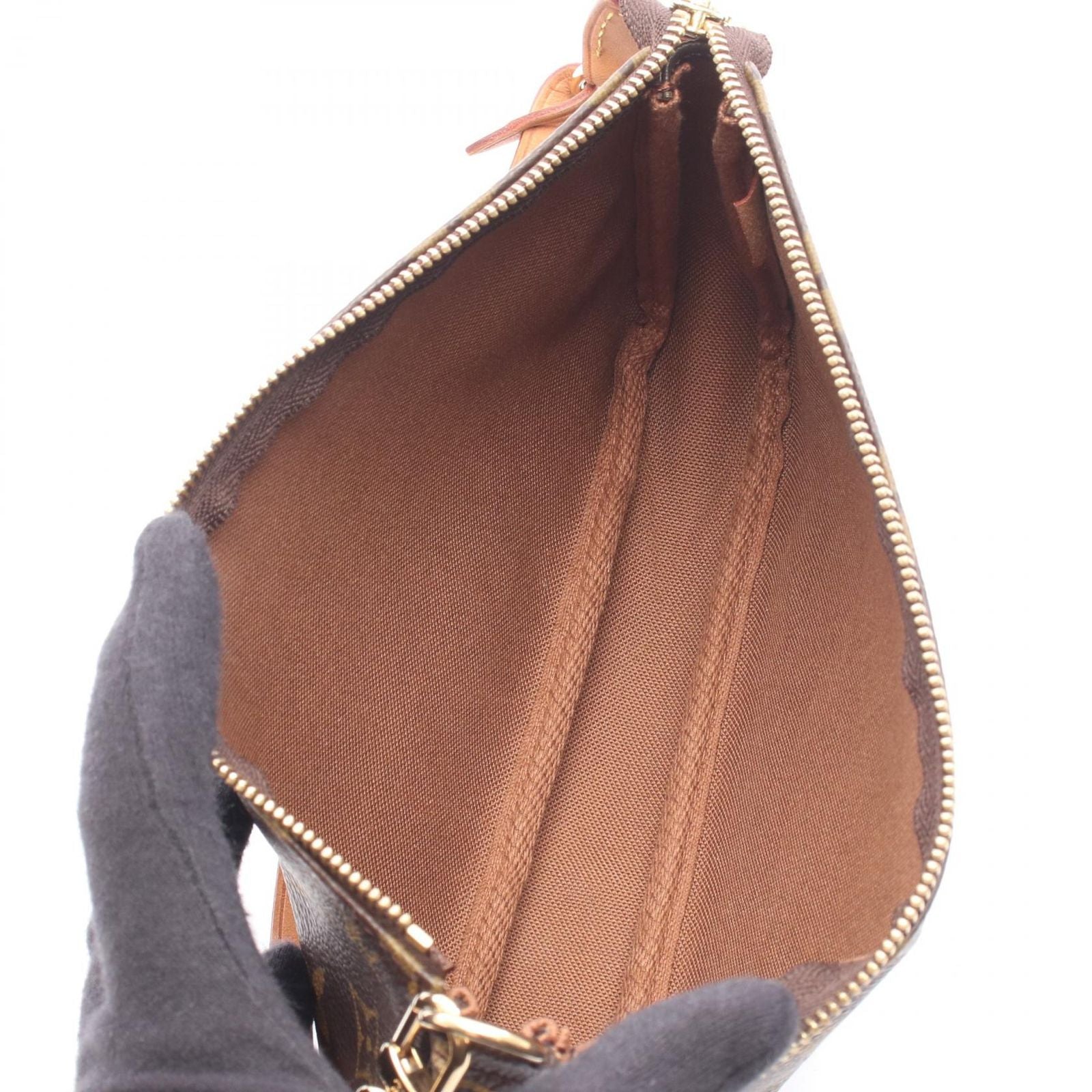 Louis Vuitton Handbag Pochette Canvas Leather — view 3